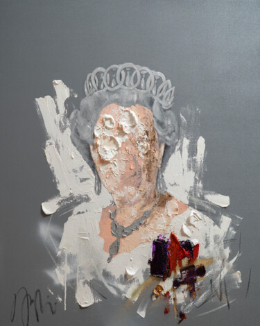 Ζωγραφική με τίτλο "UNTITLED Portrait w…" από Tomoya Nakano, Αυθεντικά έργα τέχνης, Λάδι Τοποθετήθηκε στο Ξύλινο φορείο σκελ…