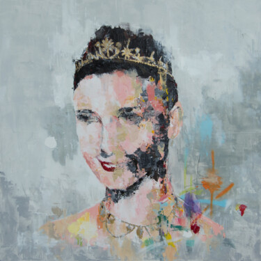 Painting titled "Queen of Beauty" by Tomoya Nakano, Original Artwork, Oil Mounted on Wood Stretcher frame