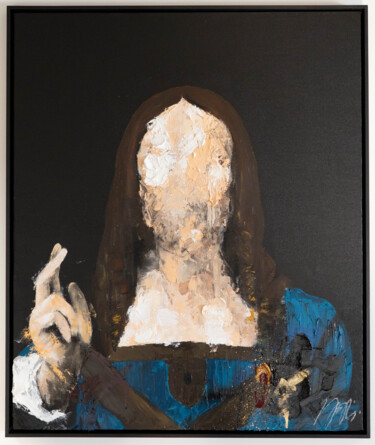 Pittura intitolato "UNTITLED Portrait w…" da Tomoya Nakano, Opera d'arte originale, Olio Montato su Telaio per barella in le…