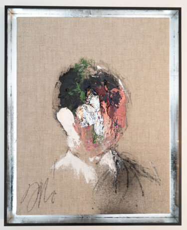 Painting titled "Antique Silver Port…" by Tomoya Nakano, Original Artwork, Oil Mounted on Wood Stretcher frame