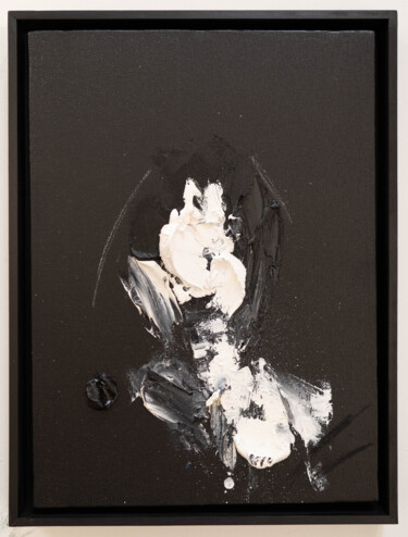 Painting titled "Title "UNTITLED…" by Tomoya Nakano, Original Artwork, Oil Mounted on Wood Stretcher frame