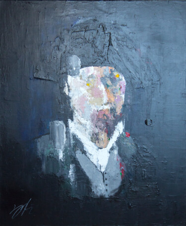 Картина под названием "Figurehead" - Tomoya Nakano, Подлинное произведение искусства, Масло Установлен на Деревянная рама дл…