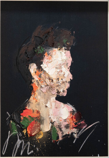 Painting titled "mirror series UNTIT…" by Tomoya Nakano, Original Artwork, Oil Mounted on Cardboard