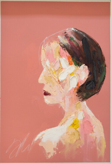 Painting titled "TItle   ' mirror se…" by Tomoya Nakano, Original Artwork, Oil Mounted on Cardboard