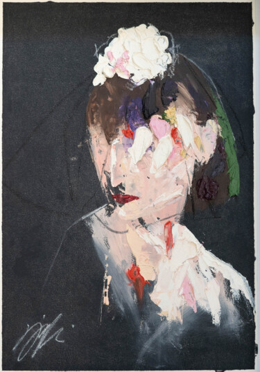 Pittura intitolato "Title           'mi…" da Tomoya Nakano, Opera d'arte originale, Olio Montato su Cartone