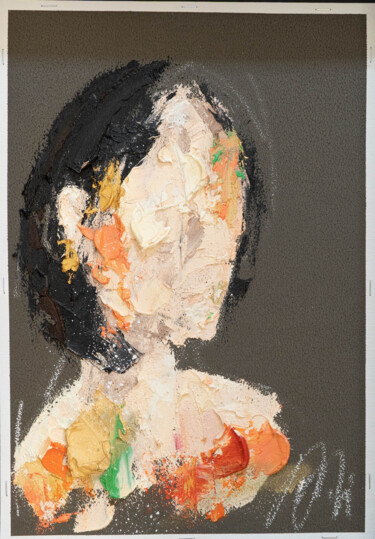 Painting titled "TITLE       'mirror…" by Tomoya Nakano, Original Artwork, Oil Mounted on Cardboard