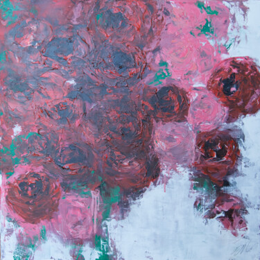제목이 "Rose"인 미술작품 Tomoya Nakano로, 원작, 기름 나무 들것 프레임에 장착됨