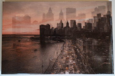 Painting titled "Title.  "New York"" by Tomoya Nakano, Original Artwork, Digital Photography Mounted on Wood Panel
