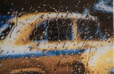 Peinture intitulée ""The Rain"" par Tomoya Nakano, Œuvre d'art originale, Photographie numérique Monté sur Panneau de bois