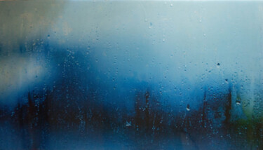 Painting titled "Title    'The Rain'" by Tomoya Nakano, Original Artwork, Digital Photography Mounted on Wood Panel
