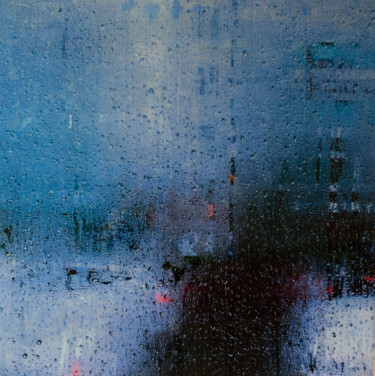 Painting titled "Title     'The Rain'" by Tomoya Nakano, Original Artwork, Digital Photography Mounted on Wood Panel