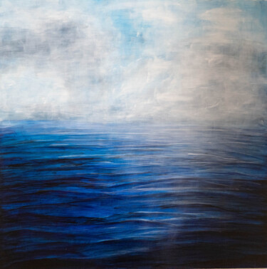 Картина под названием "Title          "Sea…" - Tomoya Nakano, Подлинное произведение искусства, Масло Установлен на Деревянн…