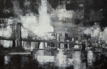 Картина под названием "New York, City scap…" - Tomoya Nakano, Подлинное произведение искусства, Рисунок распылителем краски…