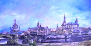 Malerei mit dem Titel "Zauberhaftes Dresden" von Elke Hensel, Original-Kunstwerk, Acryl