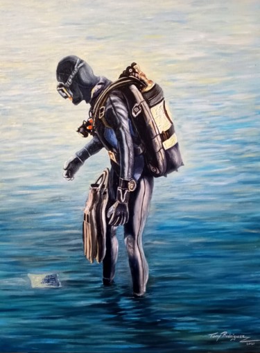Peinture intitulée "I will exhaust unti…" par Tony Rodriguez(Juan Antonio Rodriguez Ol, Œuvre d'art originale, Huile