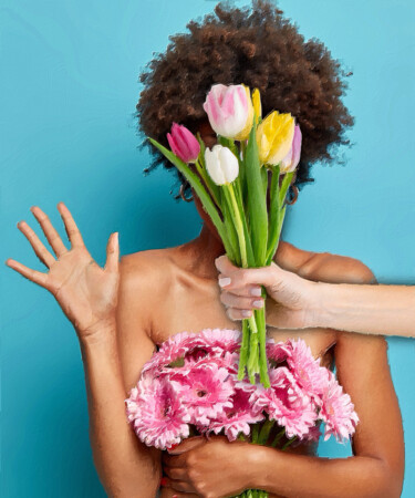 Картина под названием "Flower Woman Surrea…" - Tony Rubino, Подлинное произведение искусства, Акрил Установлен на artwork_ca…
