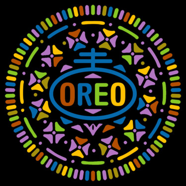 Картина под названием "Oreo Cookie 3" - Tony Rubino, Подлинное произведение искусства, Акрил Установлен на Деревянная рама д…