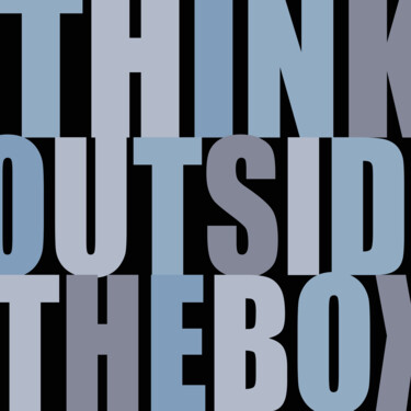 Картина под названием "Think Outside The B…" - Tony Rubino, Подлинное произведение искусства, Акрил Установлен на Деревянная…