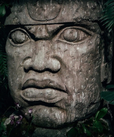 Картина под названием "Jungle Face Idol St…" - Tony Rubino, Подлинное произведение искусства, Акрил Установлен на Деревянная…