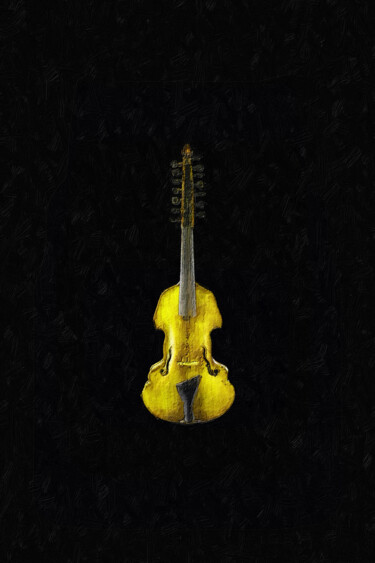"Gold Viola" başlıklı Tablo Tony Rubino tarafından, Orijinal sanat, Akrilik Ahşap Sedye çerçevesi üzerine monte edilmiş