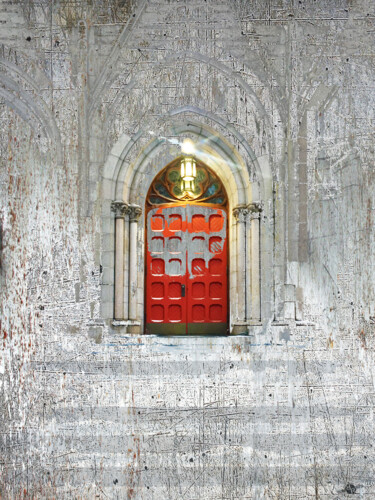 Картина под названием "Church" - Tony Rubino, Подлинное произведение искусства, Акрил Установлен на Деревянная рама для носи…
