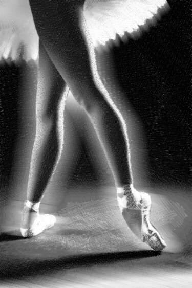 제목이 "Ballet Dancer Legs…"인 미술작품 Tony Rubino로, 원작, 아크릴 나무 들것 프레임에 장착됨