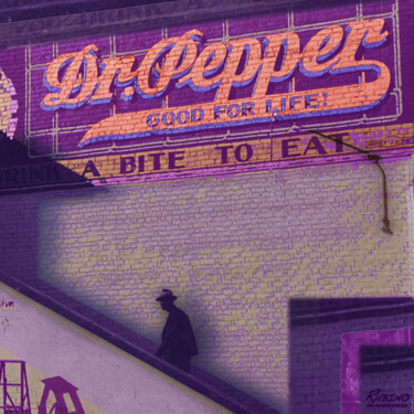 Malarstwo zatytułowany „Dr Pepper Blues” autorstwa Tony Rubino, Oryginalna praca, Akryl Zamontowany na Drewniana rama noszy