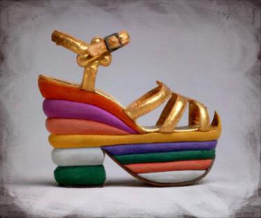Malarstwo zatytułowany „Groovy Shoe Shoes G…” autorstwa Tony Rubino, Oryginalna praca, Akryl Zamontowany na Drewniana rama n…