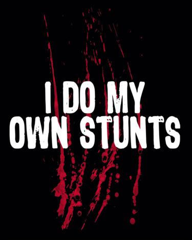 Malerei mit dem Titel "I Do My Own Stunts…" von Tony Rubino, Original-Kunstwerk, Acryl Auf Keilrahmen aus Holz montiert