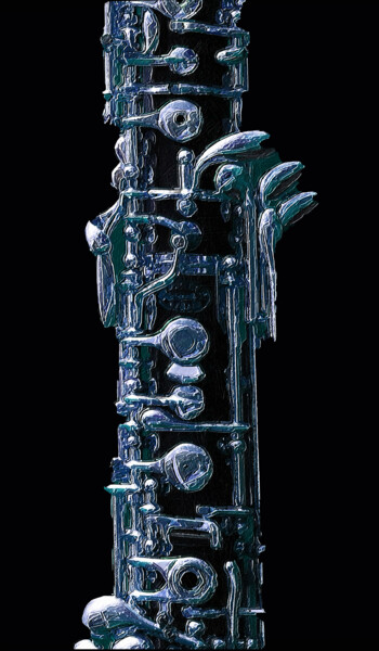Pintura titulada "Clarinet Music Lover" por Tony Rubino, Obra de arte original, Acrílico Montado en Bastidor de camilla de m…