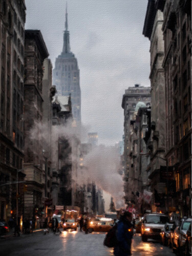 Grafika cyfrowa / sztuka generowana cyfrowo zatytułowany „New York Skyline Em…” autorstwa Tony Rubino, Oryginalna praca, Mal…