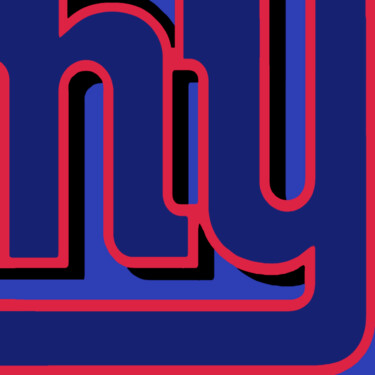 "New York Giants Foo…" başlıklı Tablo Tony Rubino tarafından, Orijinal sanat, Akrilik Ahşap Sedye çerçevesi üzerine monte ed…