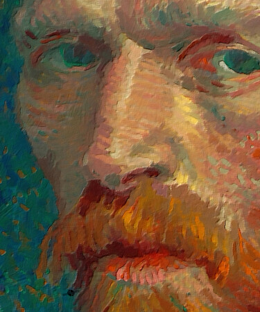 Painting titled "Vincent van Gogh Ex…" by Tony Rubino, Original Artwork, Acrylic Mounted on Wood Stretcher frame