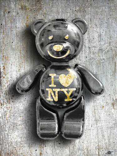 "Titanium Teddy Bear…" başlıklı Tablo Tony Rubino tarafından, Orijinal sanat, Akrilik Ahşap Sedye çerçevesi üzerine monte ed…