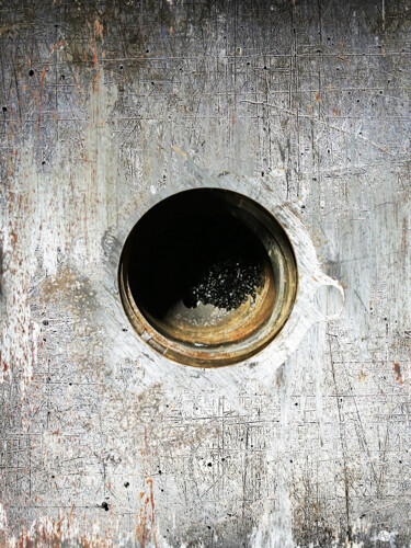 Картина под названием "Rusty Hole 2" - Tony Rubino, Подлинное произведение искусства, Акрил Установлен на Деревянная рама дл…