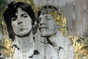 Pintura intitulada "The Glimmer Twins J…" por Tony Rubino, Obras de arte originais, Acrílico Montado em Armação em madeira