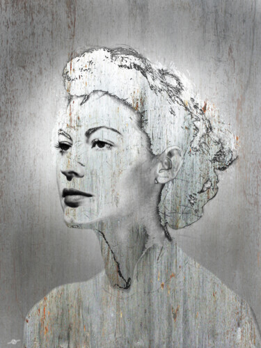 Peinture intitulée "Silver Screen Eva G…" par Tony Rubino, Œuvre d'art originale, Acrylique Monté sur Châssis en bois