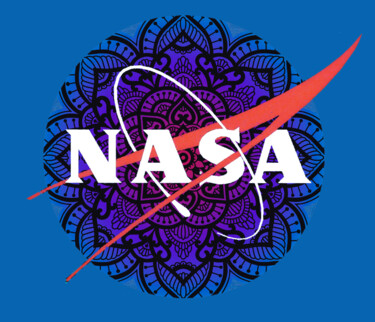 "NASA Mandala Zen Sp…" başlıklı Tablo Tony Rubino tarafından, Orijinal sanat, Akrilik Ahşap Sedye çerçevesi üzerine monte ed…