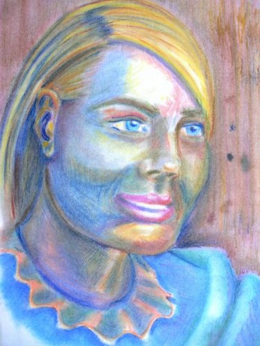 Drawing titled "inblue" by Tooff, Original Artwork, Other