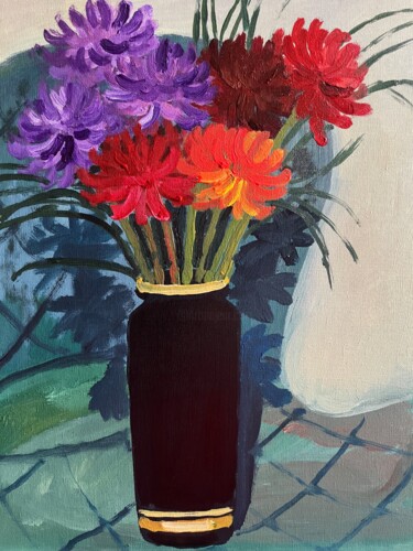 Peinture intitulée "Bouquet de fleurs" par Toriart29, Œuvre d'art originale, Acrylique