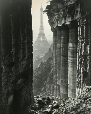 Arts numériques intitulée "Les colonnes" par Torki, Œuvre d'art originale, Image générée par l'IA