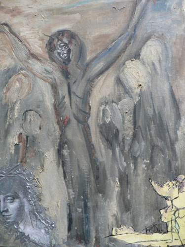 Картина под названием "crucifixionland tor…" - Toross, Подлинное произведение искусства, Акрил