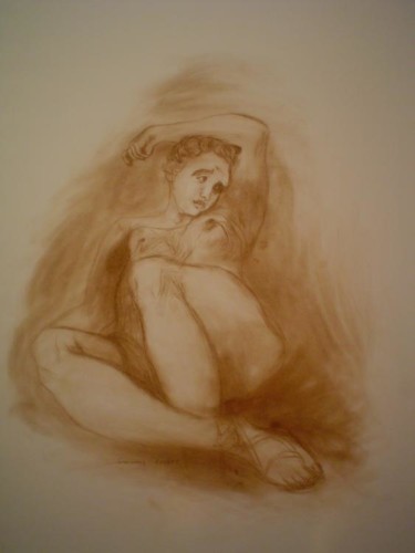 Painting titled "Nude" by Geovany Torres, Original Artwork