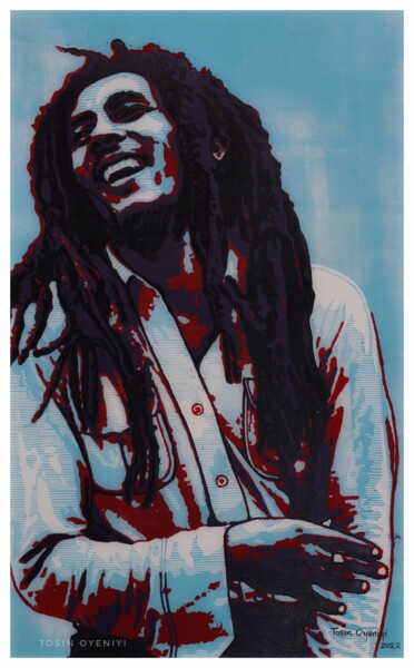 Bob Marley ritratto a mano (china nera su carta 70x100). 