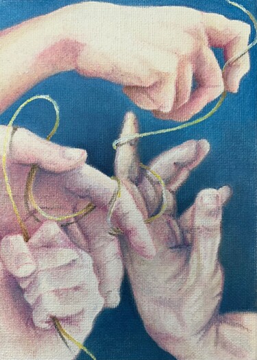 Malerei mit dem Titel "Il filo che unisce…" von Toso Il, Original-Kunstwerk, Öl