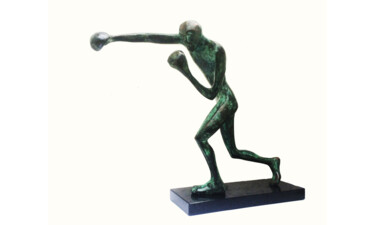 Sculpture titled "Box" by Kristof Toth, Original Artwork, Bronze