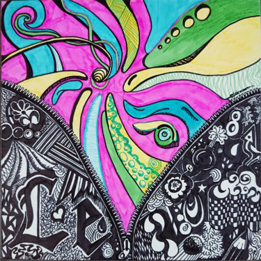 绘画 标题为“ZIP Colors” 由Carole Tournier, 原创艺术品, 丙烯