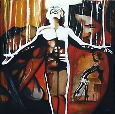 Pintura titulada "burlesque" por Cesar Aguilar (Raçe), Obra de arte original, Acrílico