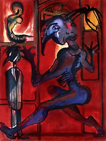 Картина под названием "faust" - Cesar Aguilar (Raçe), Подлинное произведение искусства