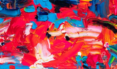 Painting titled "The Flamboyant by t…" by Tran Tuan, Original Artwork, Acrylic Mounted on Wood Stretcher frame